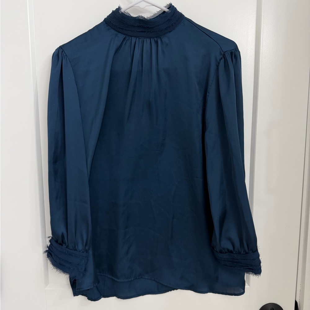 Zara Deep Aqua Marine Blue Blouse